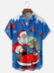 Men's Christmas Funny Graphic Short Sleeve Hawaiian Shirt